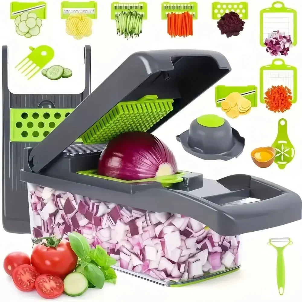 Multifunctional Vegetable Chopper With Slicer And Dicer