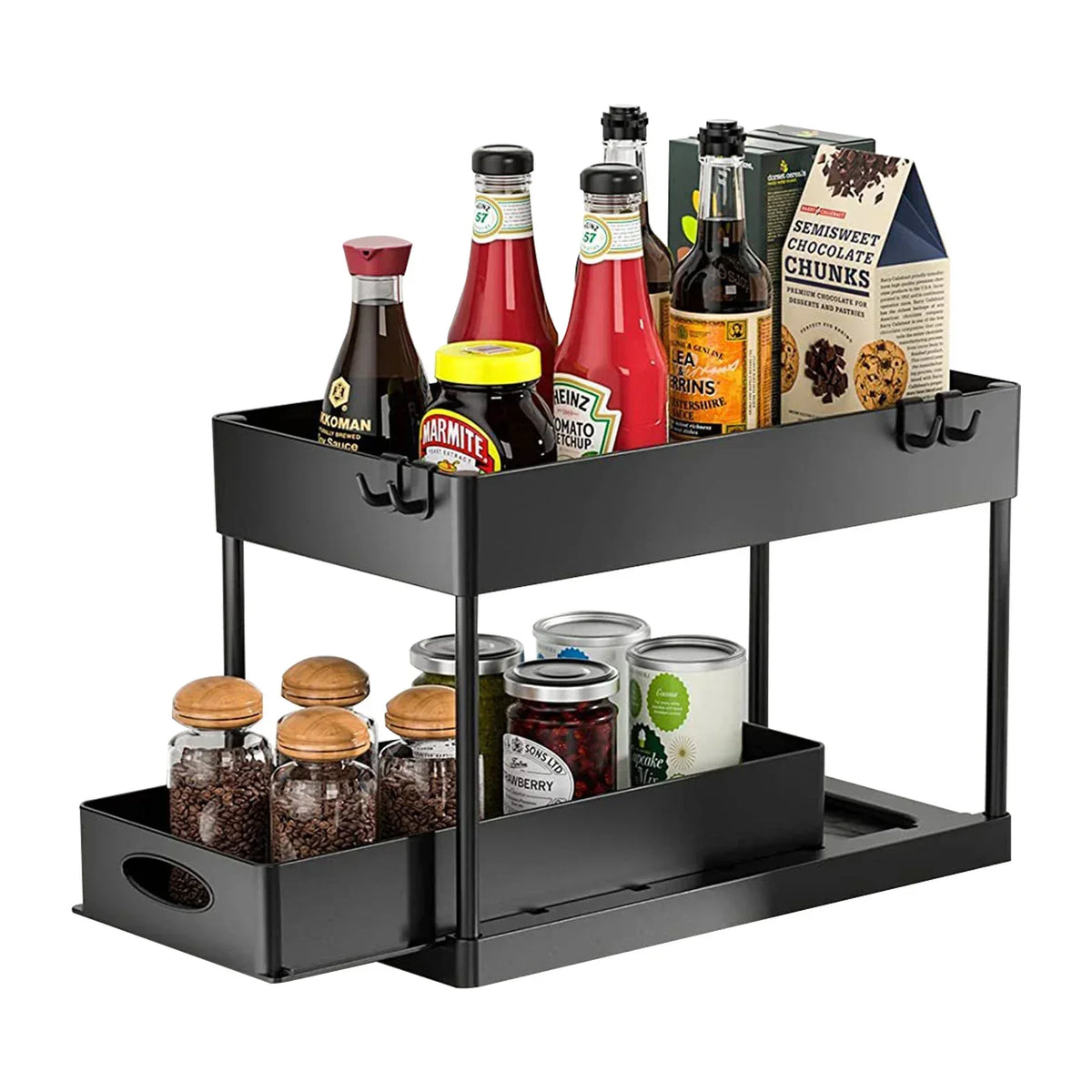 2-Tier Under Sink Organizer with Sliding Storage Baskets